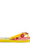 Сланцы Jewel Flip Flop With Yellow lion Print Emanuela Biffoli - MixBikini