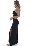 Платье пляжное Luli Fama Double Loop Bandeau Long Dress Black - MixBikini
