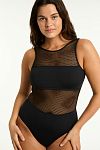 Купальник Sea Level Drift High Neck One Piece Black - MixBikini