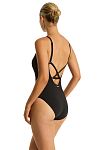 Купальник Sea Level Drift Panelled High Neck One Piece Black - MixBikini