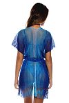 Туника пляжная Luli Fama Ocean Queen Short Caftan Blue - MixBikini