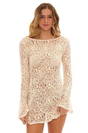 Платье Beach Bunny Dream Catcher Mini Dress- Ivory - MixBikini