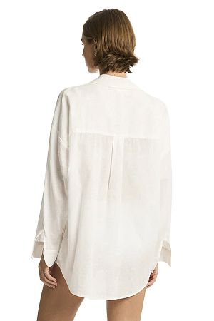 Рубашка Sea Level Breeze Linen Beach Shirt White - MixBikini