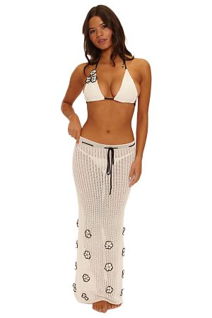 Юбка Beach Bunny Cyrus Maxi Skirt White - MixBikini