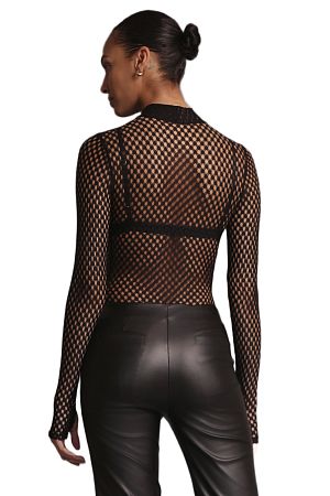 Боди Heroine Sport Mesh Bodysuit Black - MixBikini