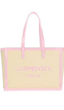 Сумка - тоут Carmen Sol Capri Canvas Medium Baby Pink