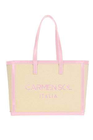 Сумка - тоут Carmen Sol Capri Canvas Medium Baby Pink - MixBikini