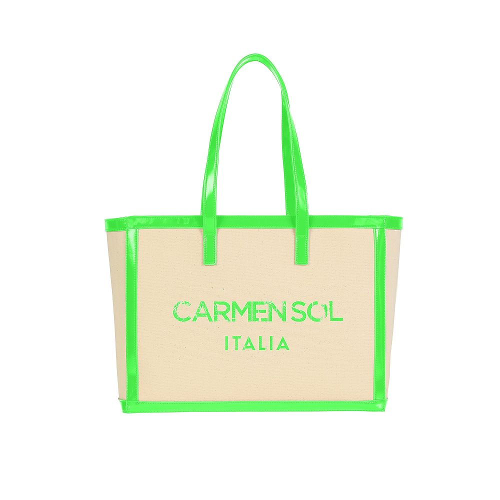 Сумка - тоут Carmen Sol Capri Canvas Medium Neon Green - MixBikini