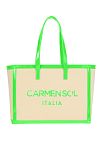 Сумка - тоут Carmen Sol Capri Canvas Medium Neon Green - MixBikini