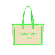 Сумка - тоут Carmen Sol Capri Canvas Medium Neon Green