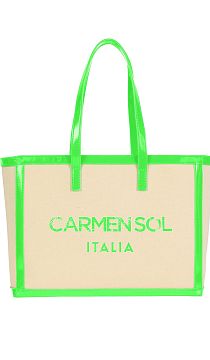 Сумка - тоут Carmen Sol Capri Canvas Medium Neon Green