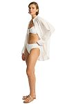 Рубашка Sea Level Breeze Linen Beach Shirt White - MixBikini