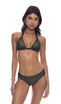 Лиф Luli Fama Buzzing Triangle Halter Top Black