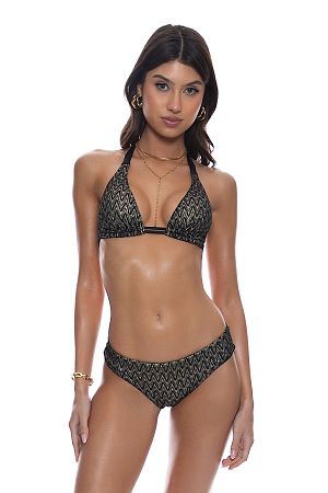 Лиф Luli Fama Buzzing Triangle Halter Top Black - MixBikini