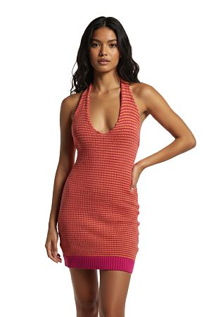 Платье Beach Bunny London Halter Dress - Pink/Orange - MixBikini Платье Beach Bunny London Halter Dress - Pink/Orange - MixBikini