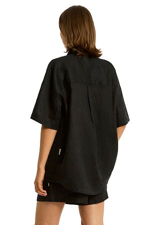 Костюм пляжный Sea Level Resort Linen Aloha Shirt Black - MixBikini