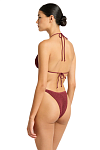 Купальник Bond-Eye Beaded Ingrid Tri Carmine Recycled & Beaded Tie Side Vista Brief Carmine - MixBikini
