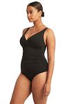 Купальник Sea Level Essentials Cross Front Multifit One Piece Black - MixBikini