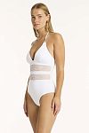 Купальник Sea Level Drift Longline Halter One Piece White - MixBikini