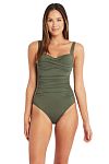 Купальник Sea Level Eco Essentials Twist Front One Piece Khaki - MixBikini