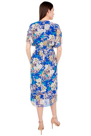 Платье London Times Spring Garden Mesh Surplus Shirred Flounce Dress - MixBikini