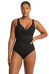 Купальник Sea Level Essentials Cross Front Multifit One Piece Black - MixBikini