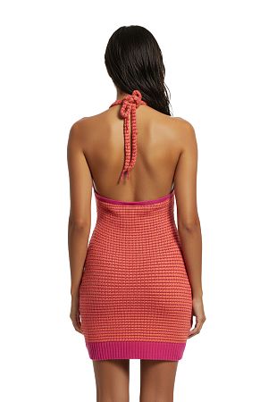 Платье Beach Bunny London Halter Dress - Pink/Orange - MixBikini Платье Beach Bunny London Halter Dress - Pink/Orange - MixBikini
