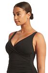Купальник Sea Level Essentials Cross Front Multifit One Piece Black - MixBikini