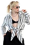 Рубашка Sea Level Corfu Stripe Shirt black - MixBikini