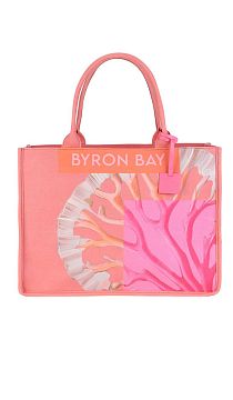 Сумка с принтом Emanuela Biffoli Bag Tote Canvas Byron Bay Peony Corals