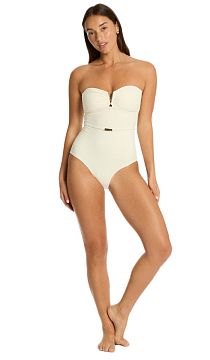 Купальник Sea Level Nautique V Bar Bandeau One Piece