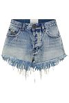 Шорты One Teaspoon Le Wolves Mid Waist Mid Length Denim Shorts - MixBikini