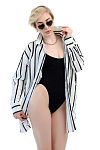 Рубашка Sea Level Corfu Stripe Shirt black - MixBikini