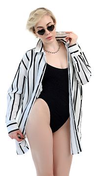 Рубашка Sea Level Corfu Stripe Shirt black