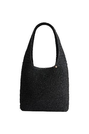 Сумка пляжная Sea Level Crochet Slouch Beach Bag black - MixBikini